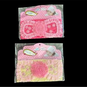 Pink and Yellow Kids Headbands